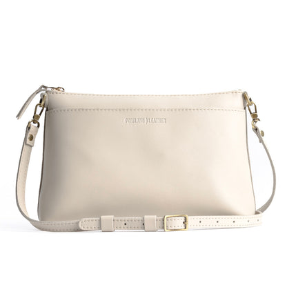 Bone*Large | Zip top crossbody bag with detachable strap