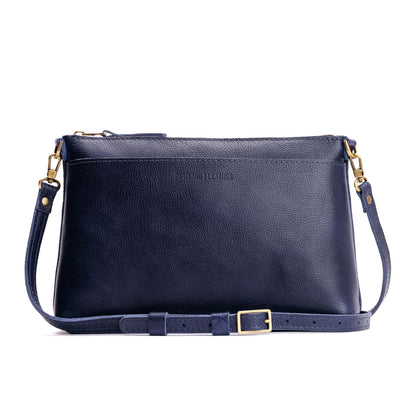 Cobalt*Large | Zip top crossbody bag with detachable strap