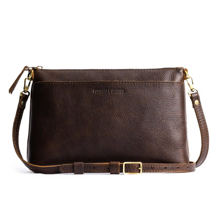 Coldbrew*Large | Zip top crossbody bag with detachable strap