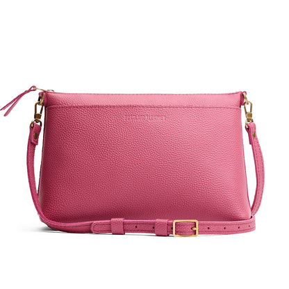 Wild Rose*Large | Zip top petite crossbody bag with detachable strap