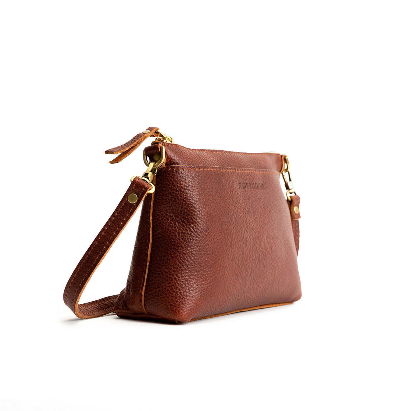 Nutmeg*Classic | Zip top petite crossbody bag with detachable strap