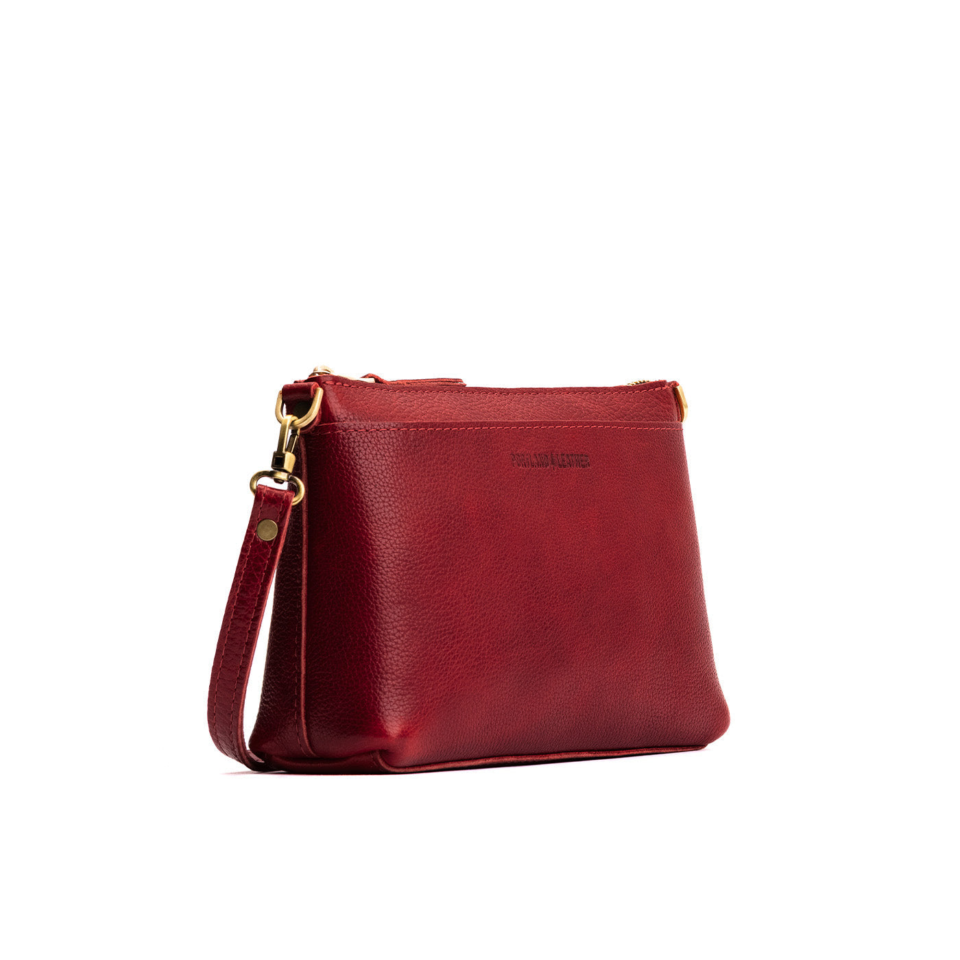 Chili Red*Small | Zip top petite crossbody bag with detachable strap