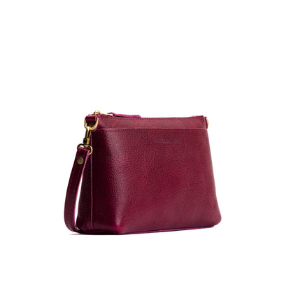 Orchid*Small | Zip top petite crossbody bag with detachable strap