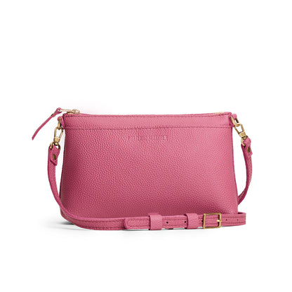 Wild Rose*Small | Zip top petite crossbody bag with detachable strap