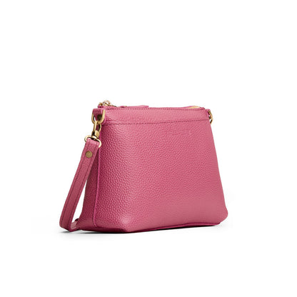 Wild Rose*Small | Zip top petite crossbody bag with detachable strap