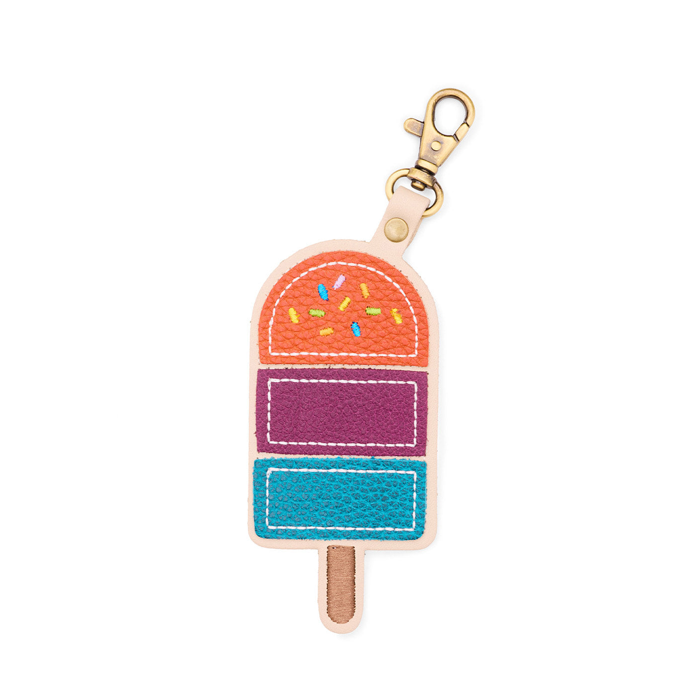 Koi | Popsicle keychain with a lobster clasp on a bag