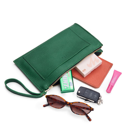 Bacalar*Large | Wristlet pouch with front pocket and zipper closure