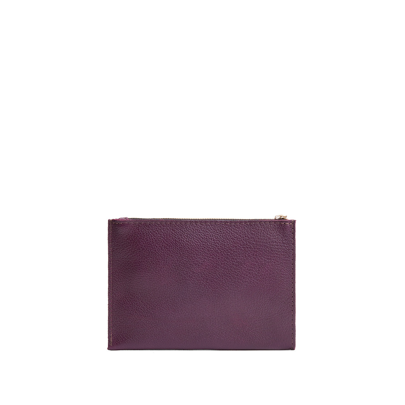 Plum*Small | Wristlet pouch with front pocket and zipper closure