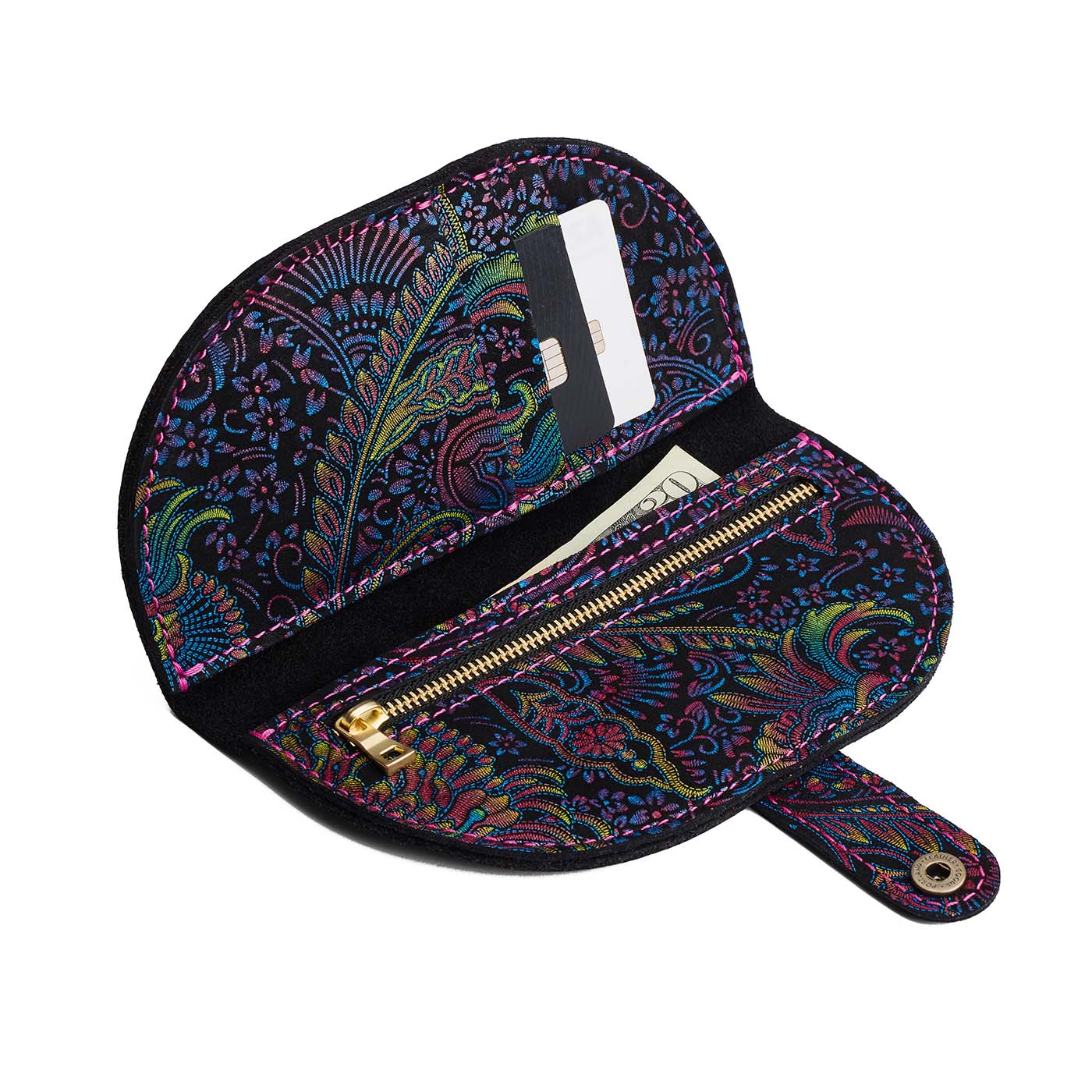 Carnival | Semicircle bifold wallet with snap closure
