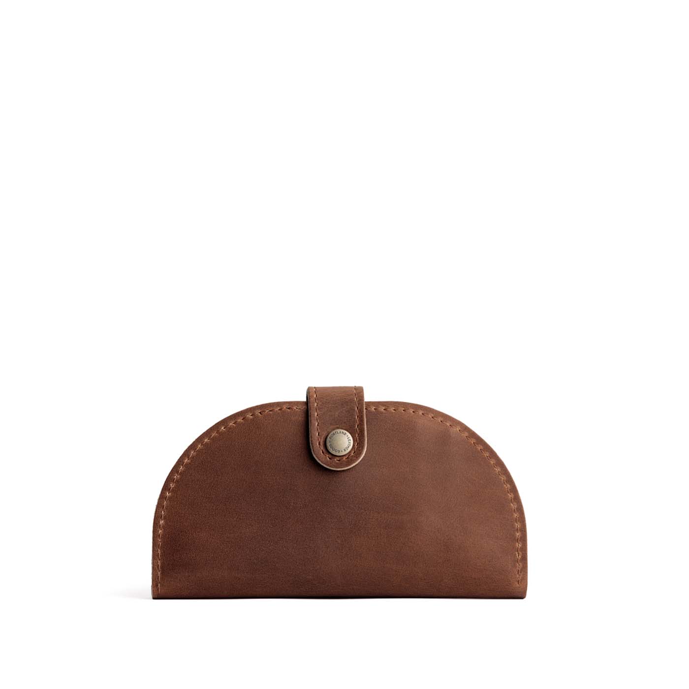 English Tan | Semicircle bifold wallet with snap closure