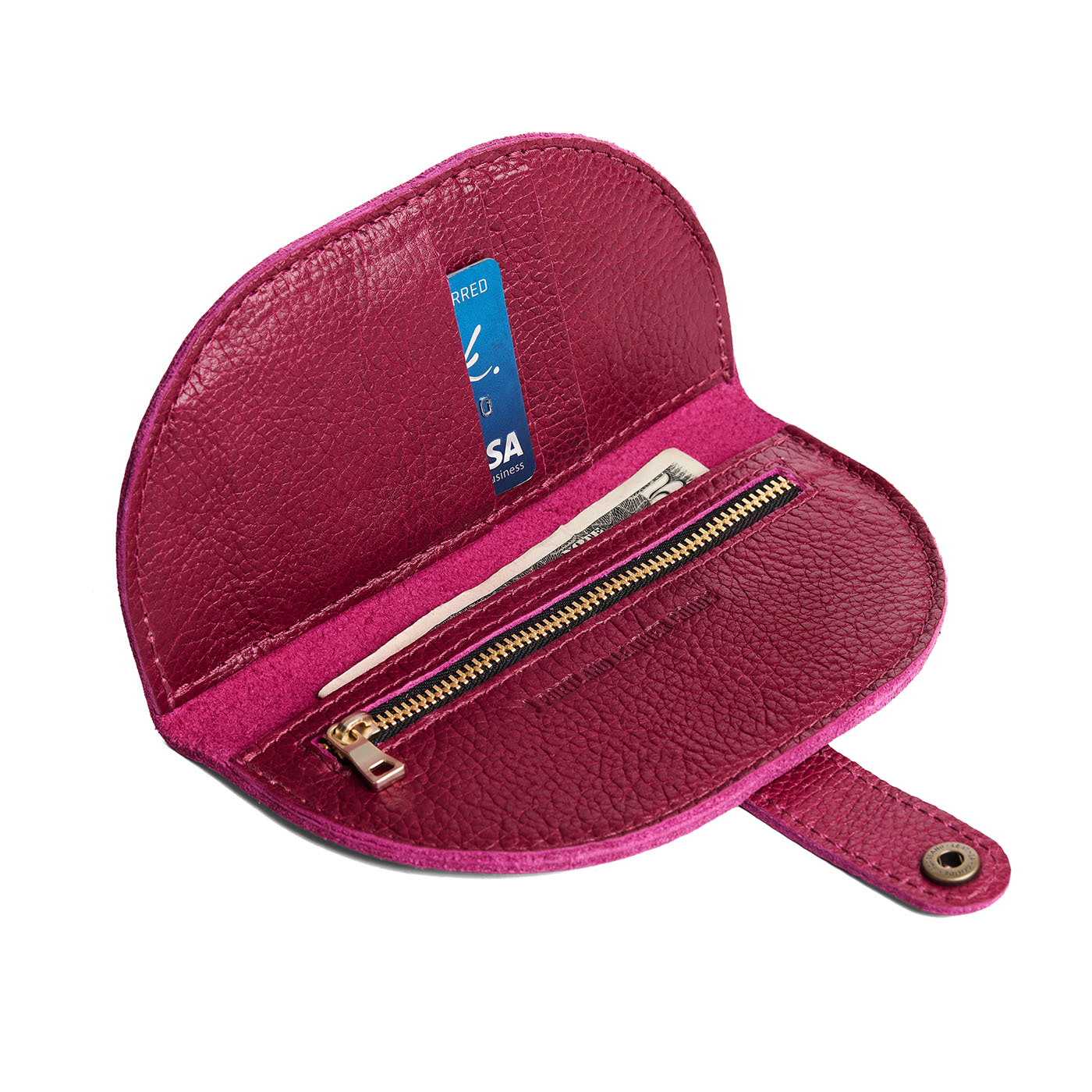 Orchid | Semicircle bifold wallet with snap closure