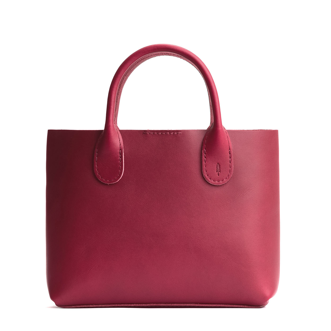 Berry Good*Large*Classic | Mid-size tote purse with structured leather handles and crossbody strap