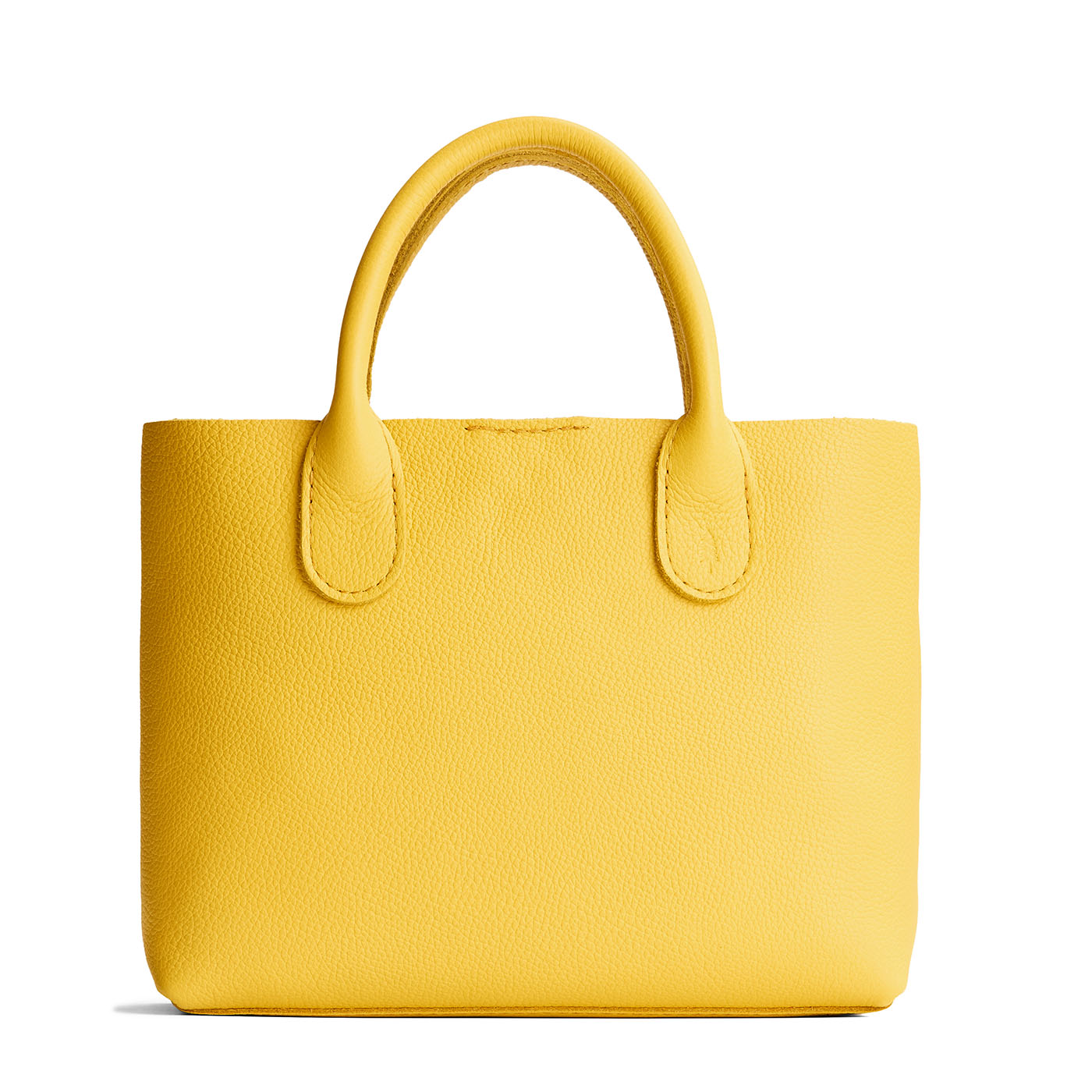 Canary*Large | Mid-size tote purse with structured leather handles and crossbody strap