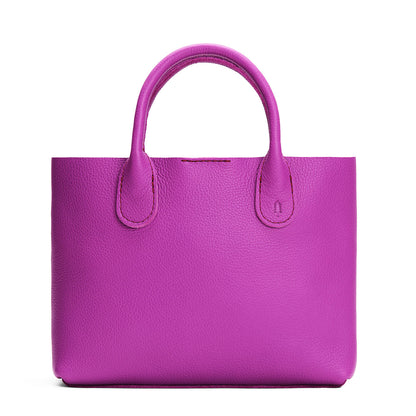 Cattleya*Large | Mid-size tote purse with structured leather handles and crossbody strap