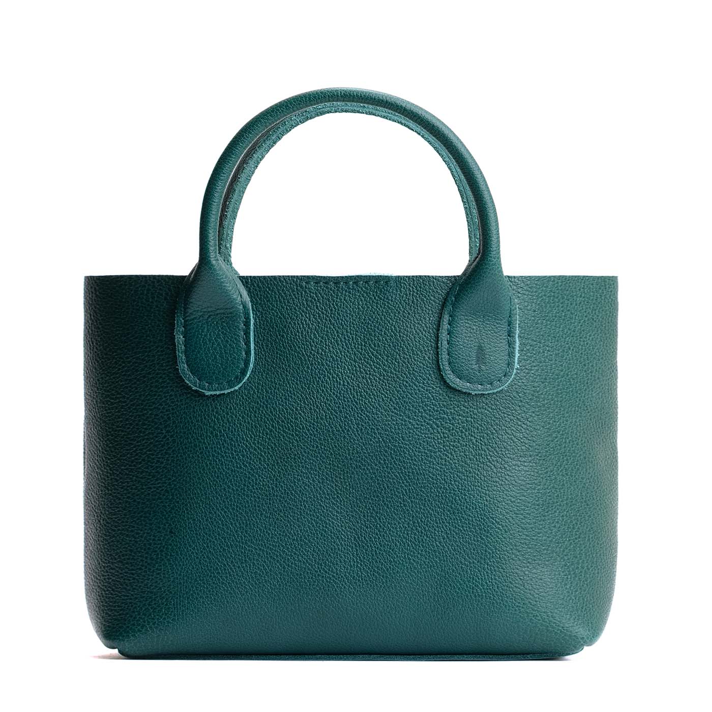 Sea Glass*Large | Mid-size tote purse with structured leather handles and crossbody strap