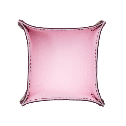 Potion | Square-shaped foldable leather tray with snap-button corners