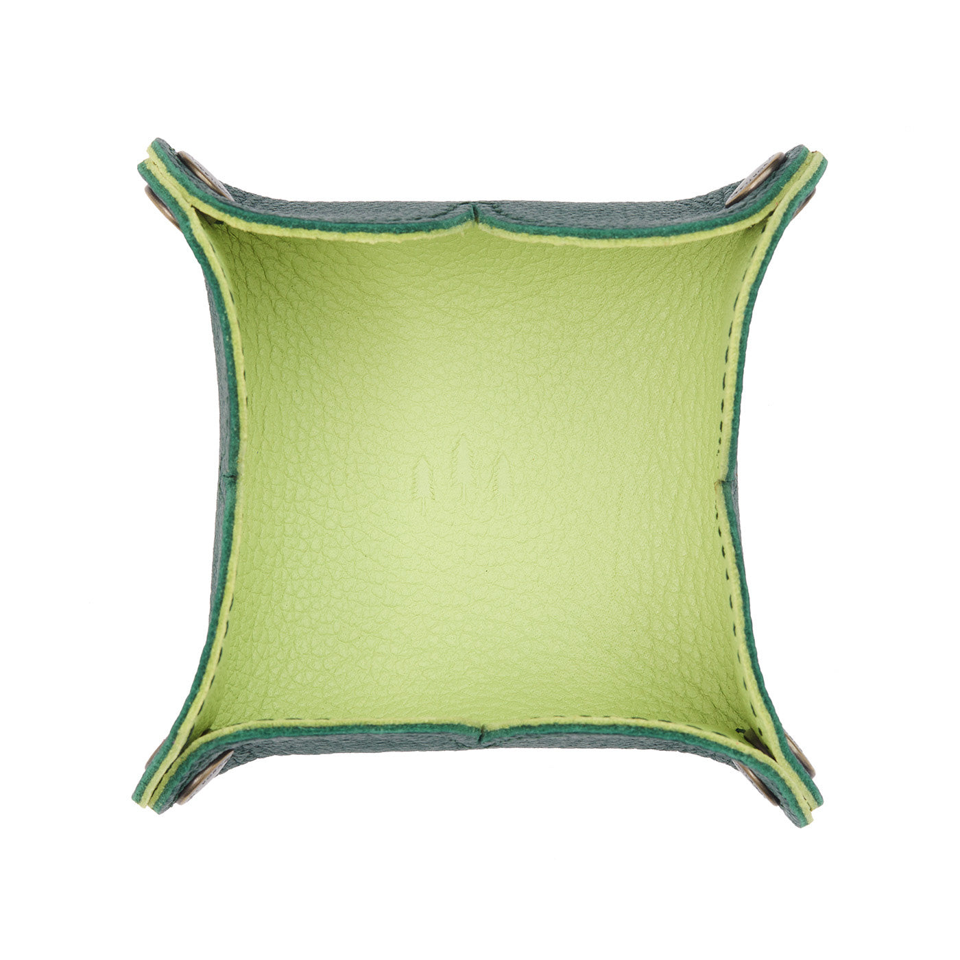 Bacalar | Desert bell-shaped foldable leather tray with snap-button corners