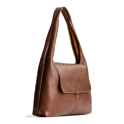 Asheville*Large | Slouchy triangle shaped shoulder bag with a flap