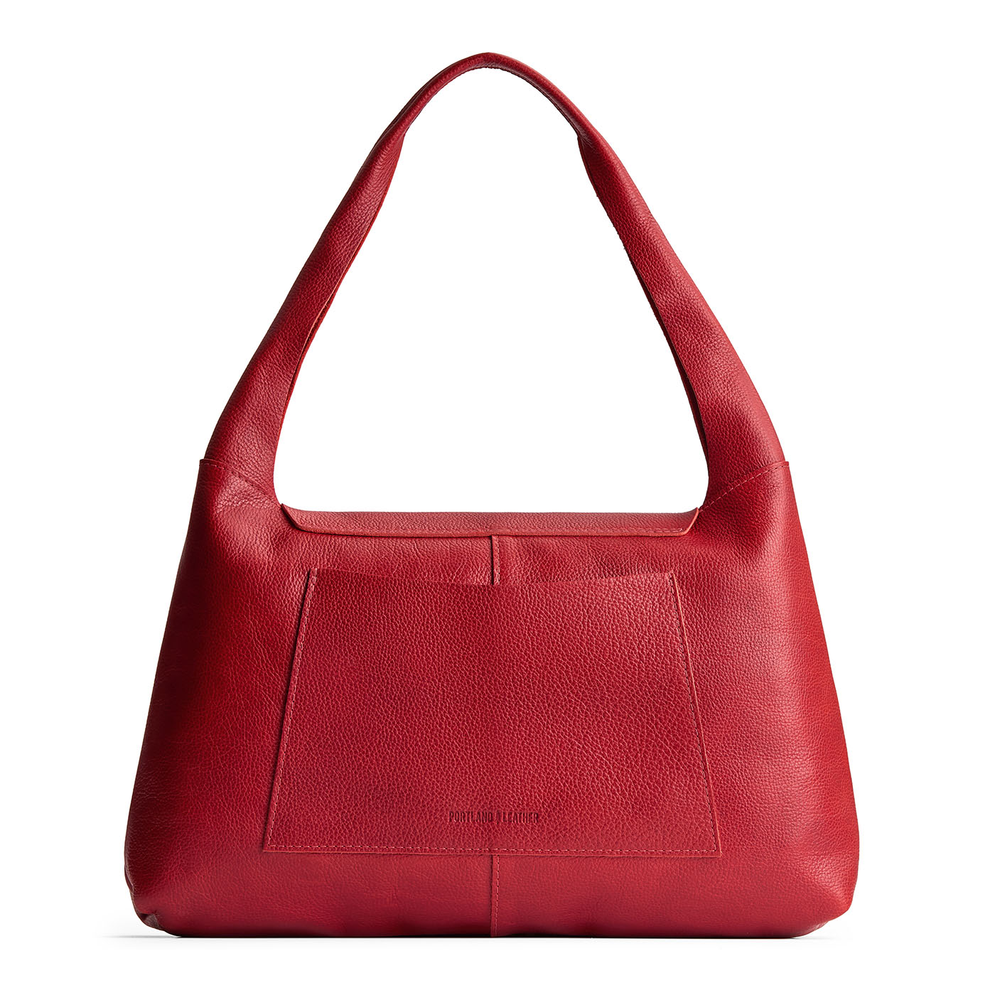 Chili Red*Large | Slouchy triangle shaped shoulder bag with a flap