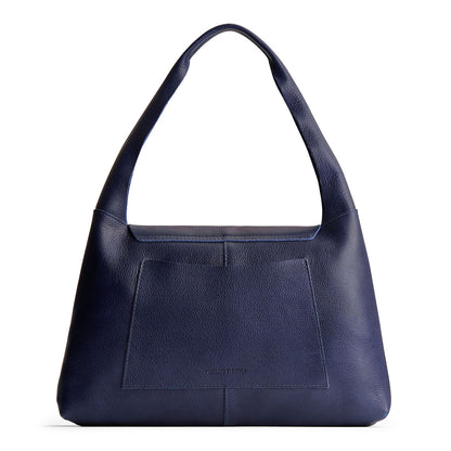 Cobalt*Large | Slouchy triangle shaped shoulder bag with a flap