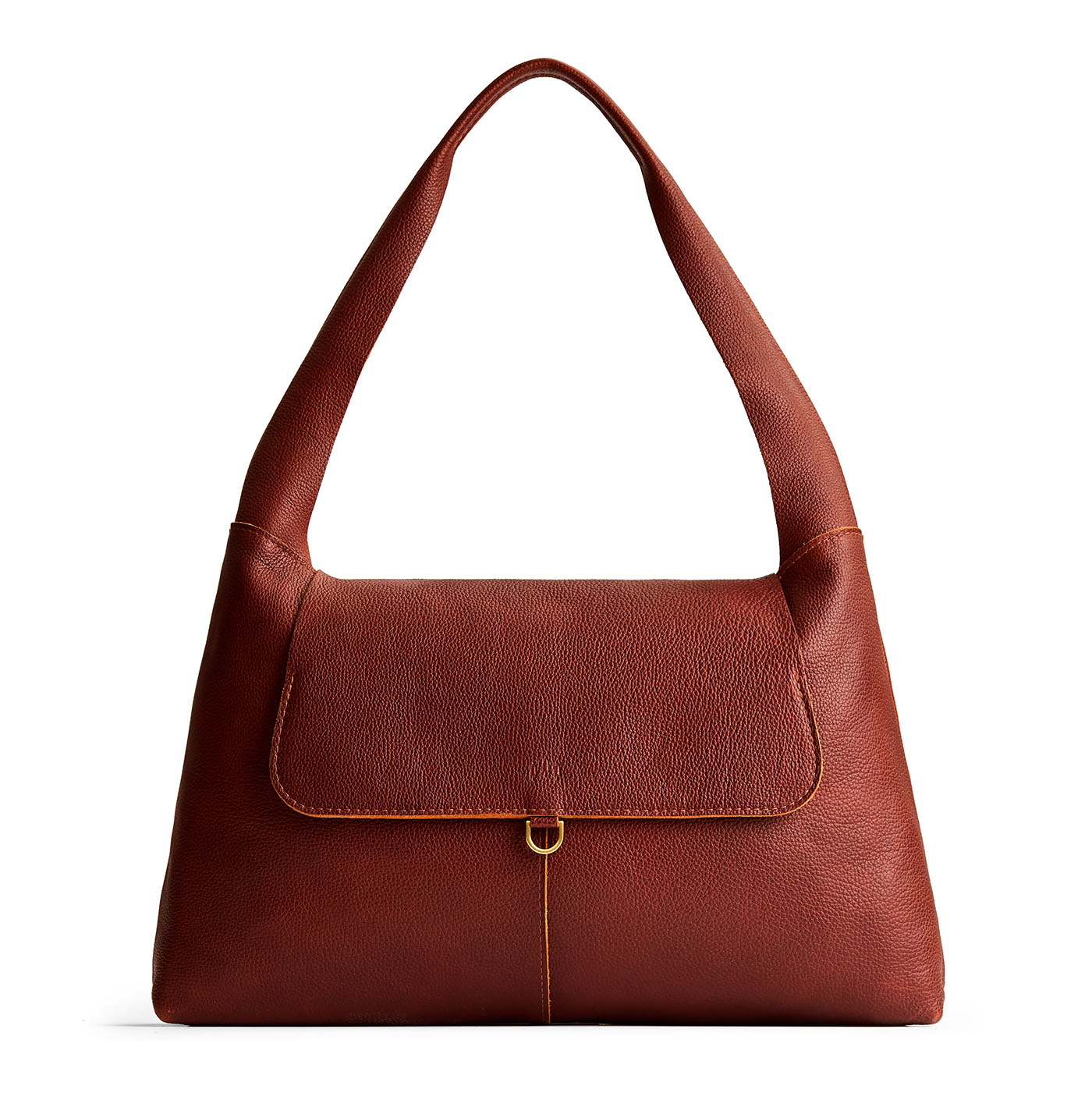 Nutmeg*Large | Slouchy triangle shaped shoulder bag with a flap