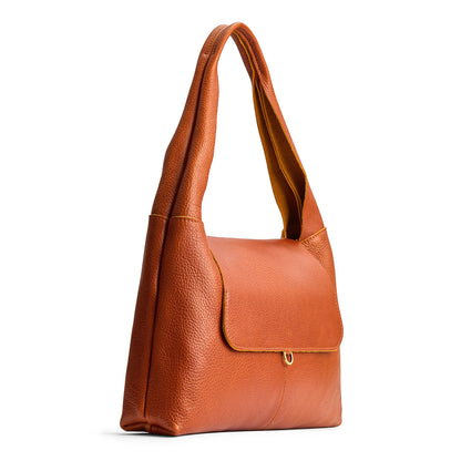 Sienna*Large | Slouchy triangle shaped shoulder bag with a flap