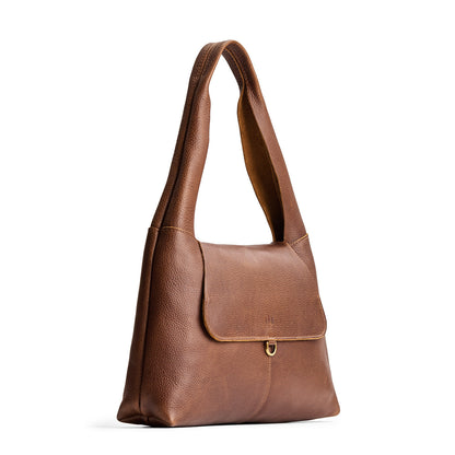 Asheville*Medium | Slouchy triangle shaped shoulder bag with a flap