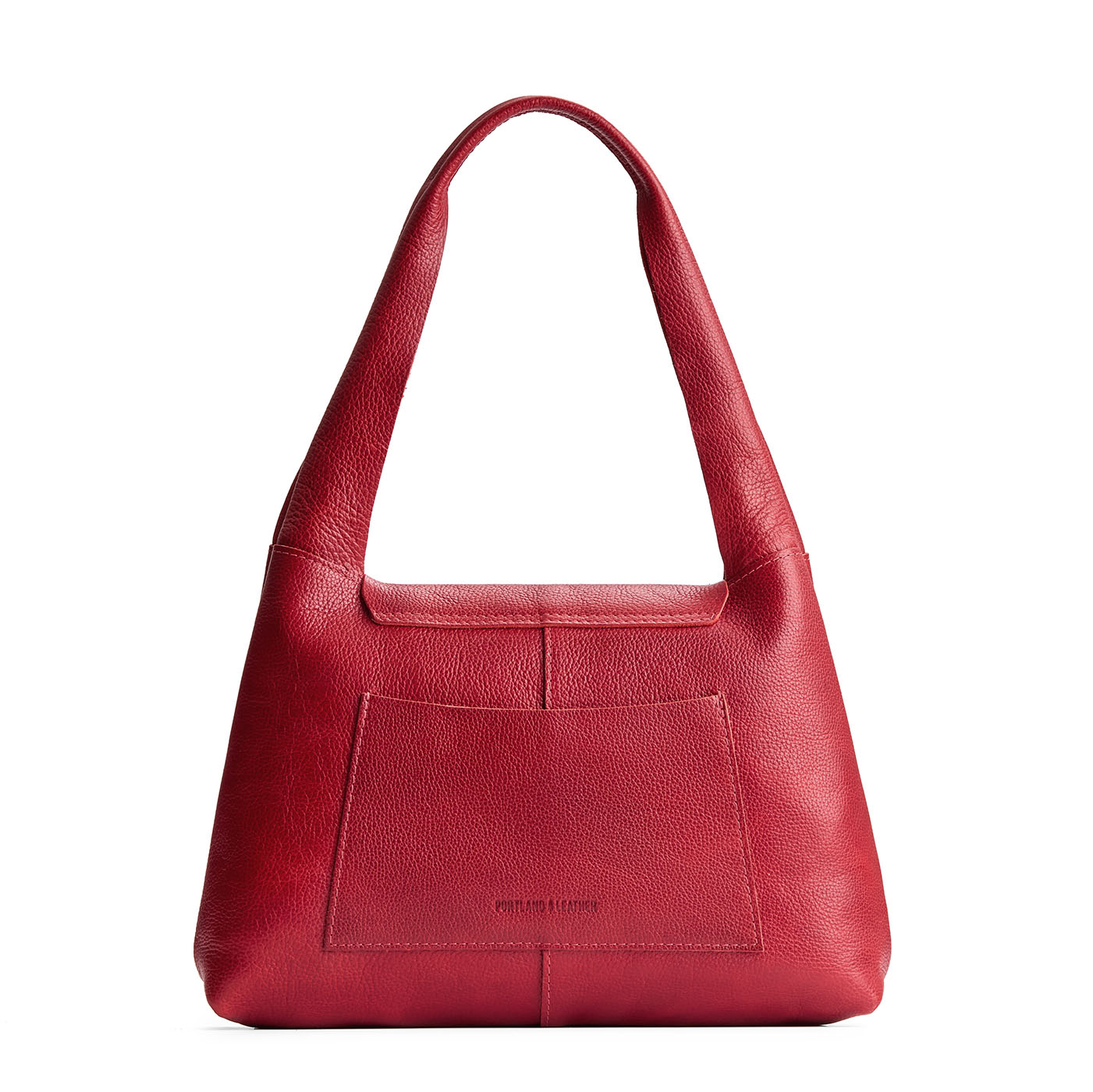 Chili Red*Medium | Slouchy triangle shaped shoulder bag with a flap