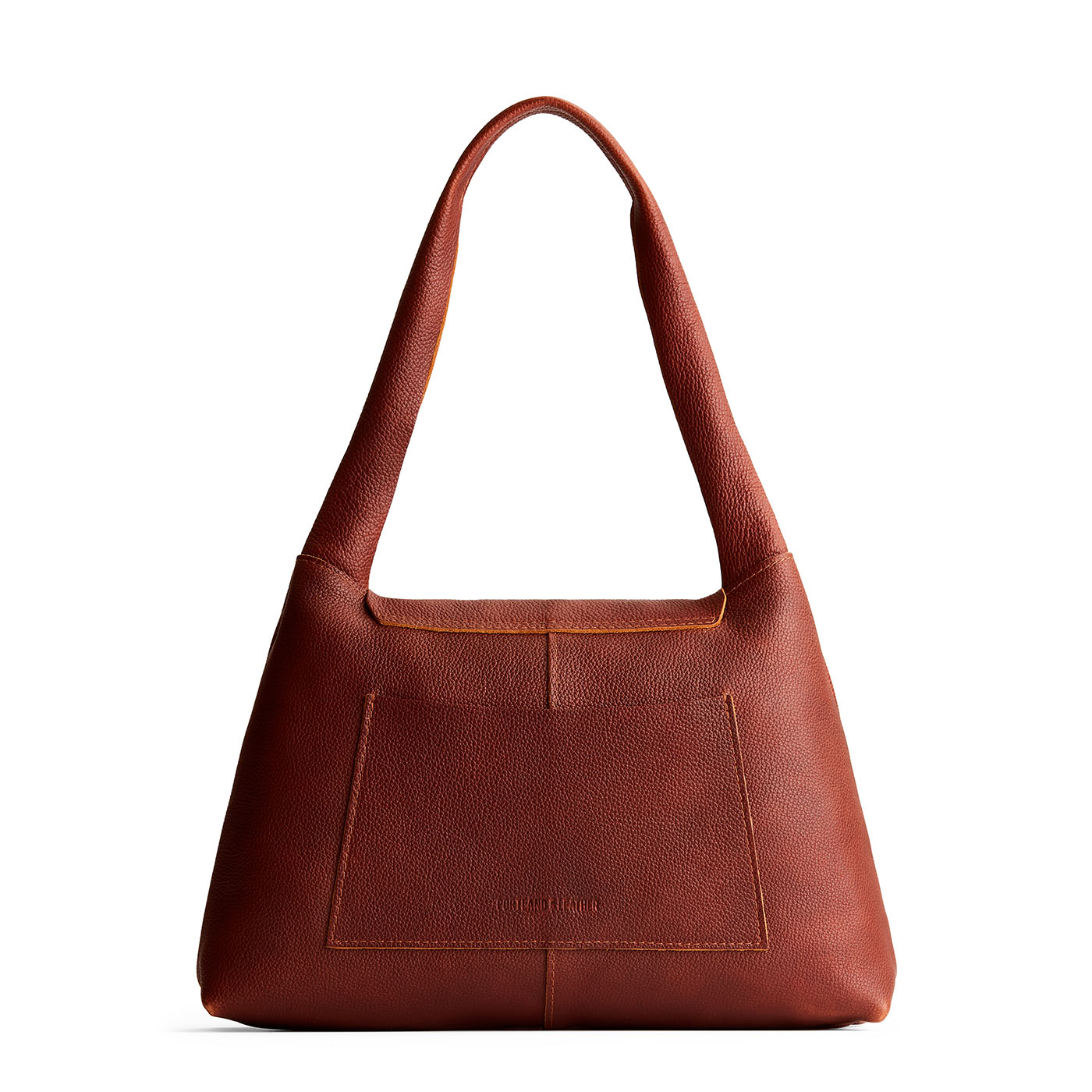 Nutmeg*Medium | Slouchy triangle shaped shoulder bag with a flap
