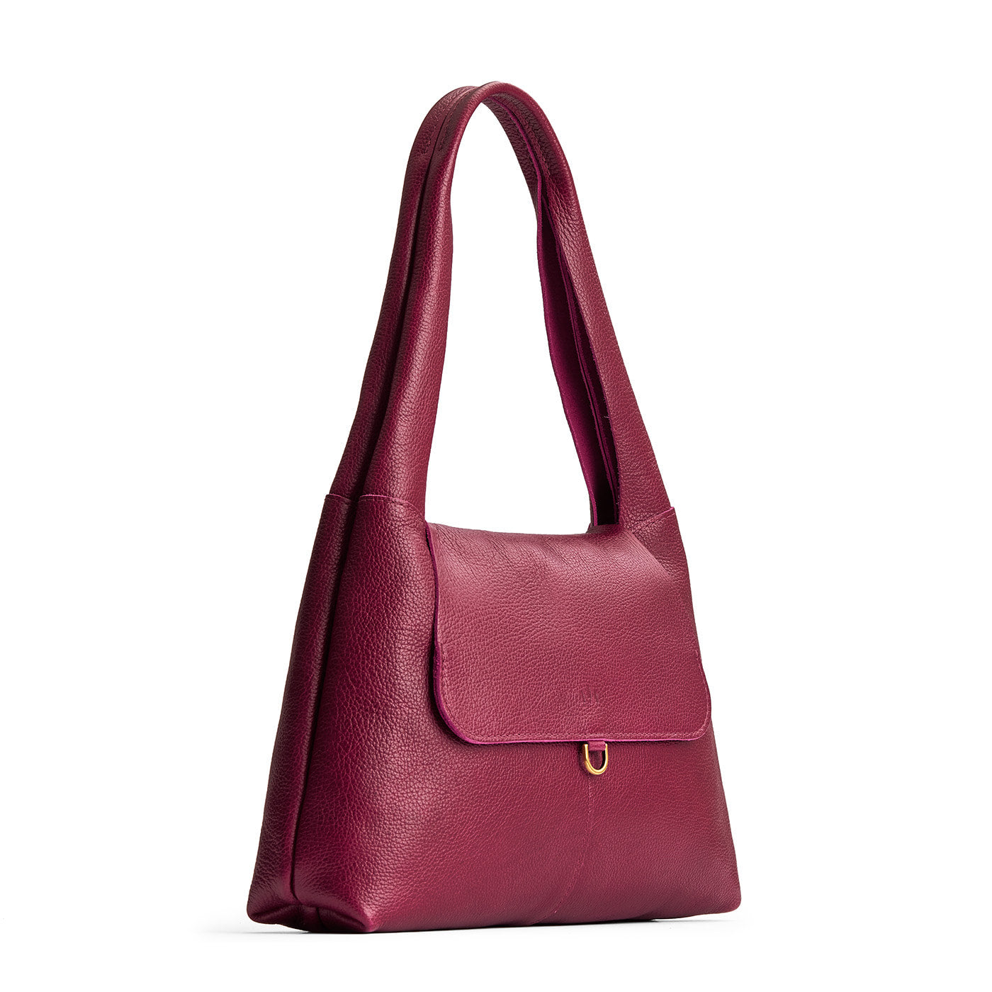 Orchid*Medium | Slouchy triangle shaped shoulder bag with a flap