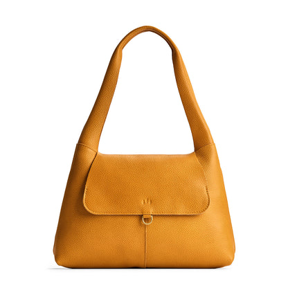 Sunshine*Medium | Slouchy triangle shaped shoulder bag with a flap