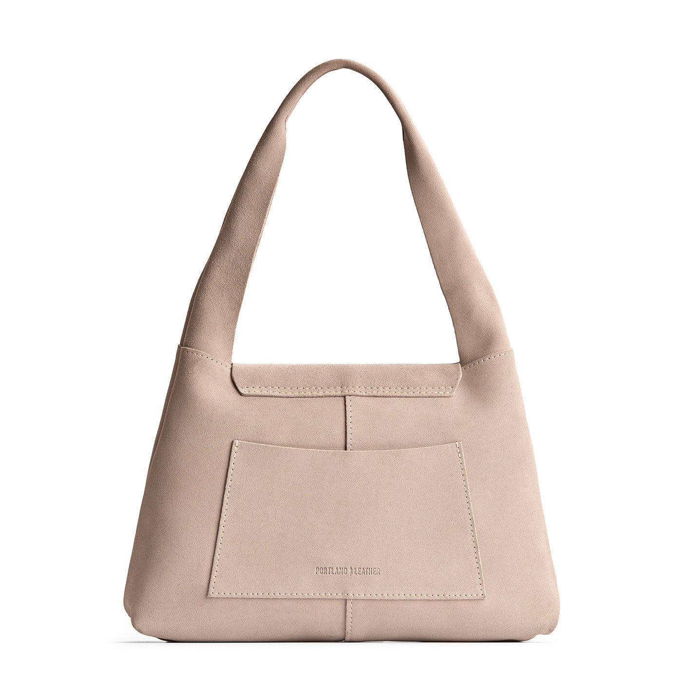 Taupe*Medium | Slouchy triangle shaped shoulder bag with a flap