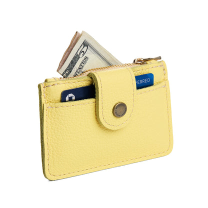 Butter Bliss | Compact wallet with snap closure and zippered pouch