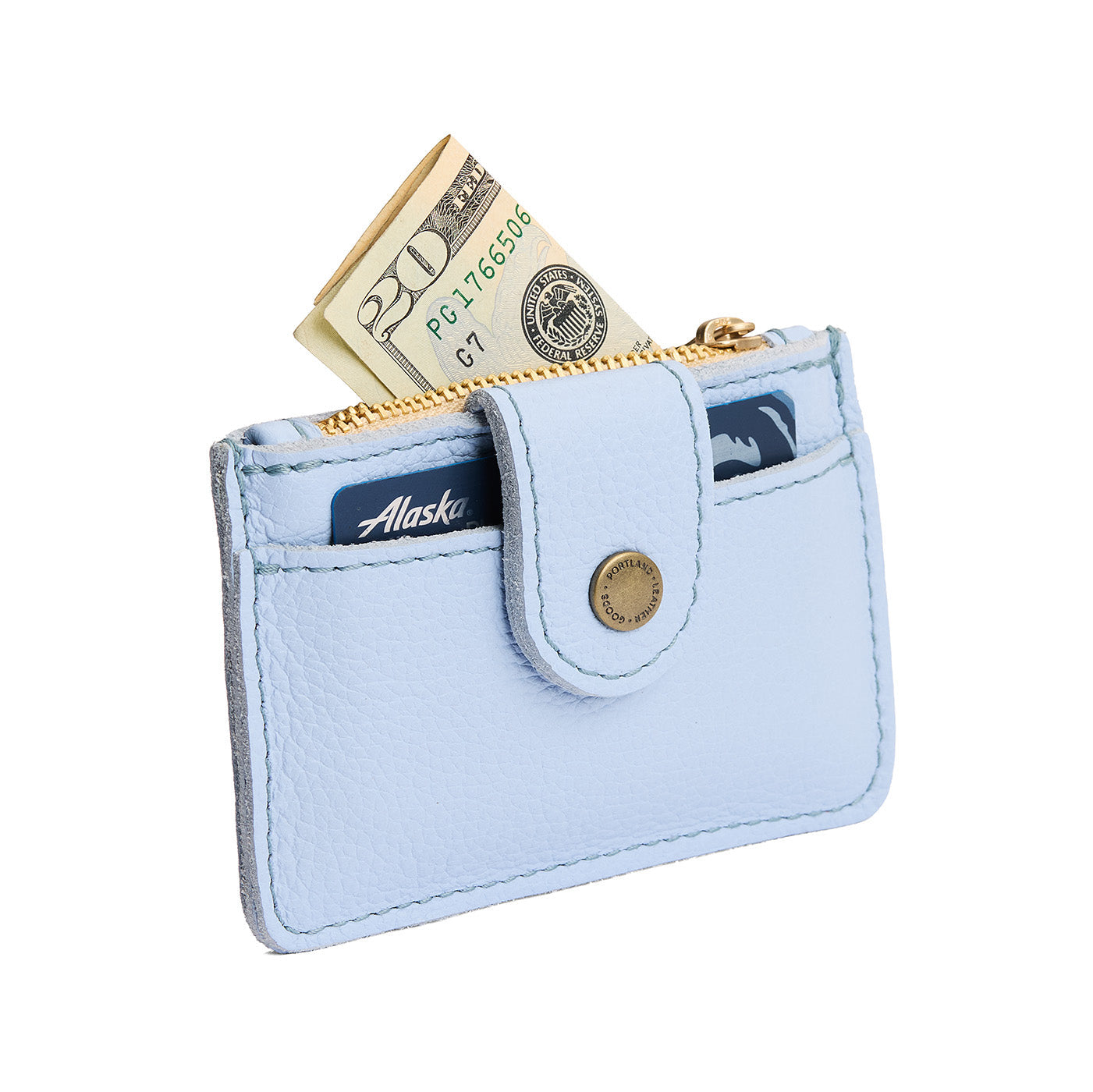 Skyway | Compact wallet with snap closure and zippered pouch