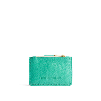 West Palm | Back of compact wallet with snap closure and zippered pouch