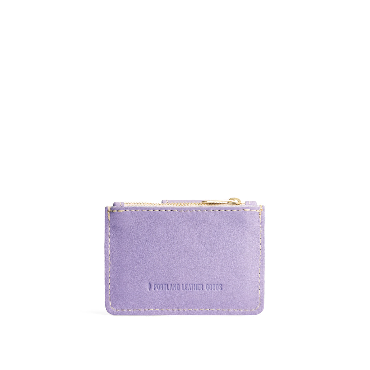 Wisteria | Back of compact wallet with snap closure and zippered pouch