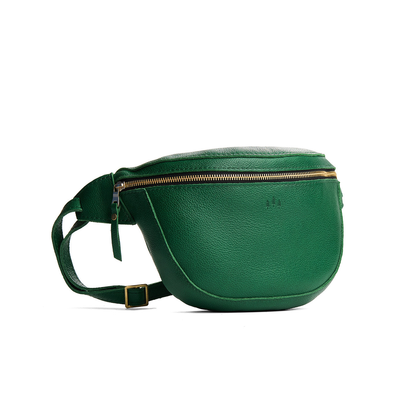 Bacalar | Leather fanny pack shaped bag with a front zipper opening
