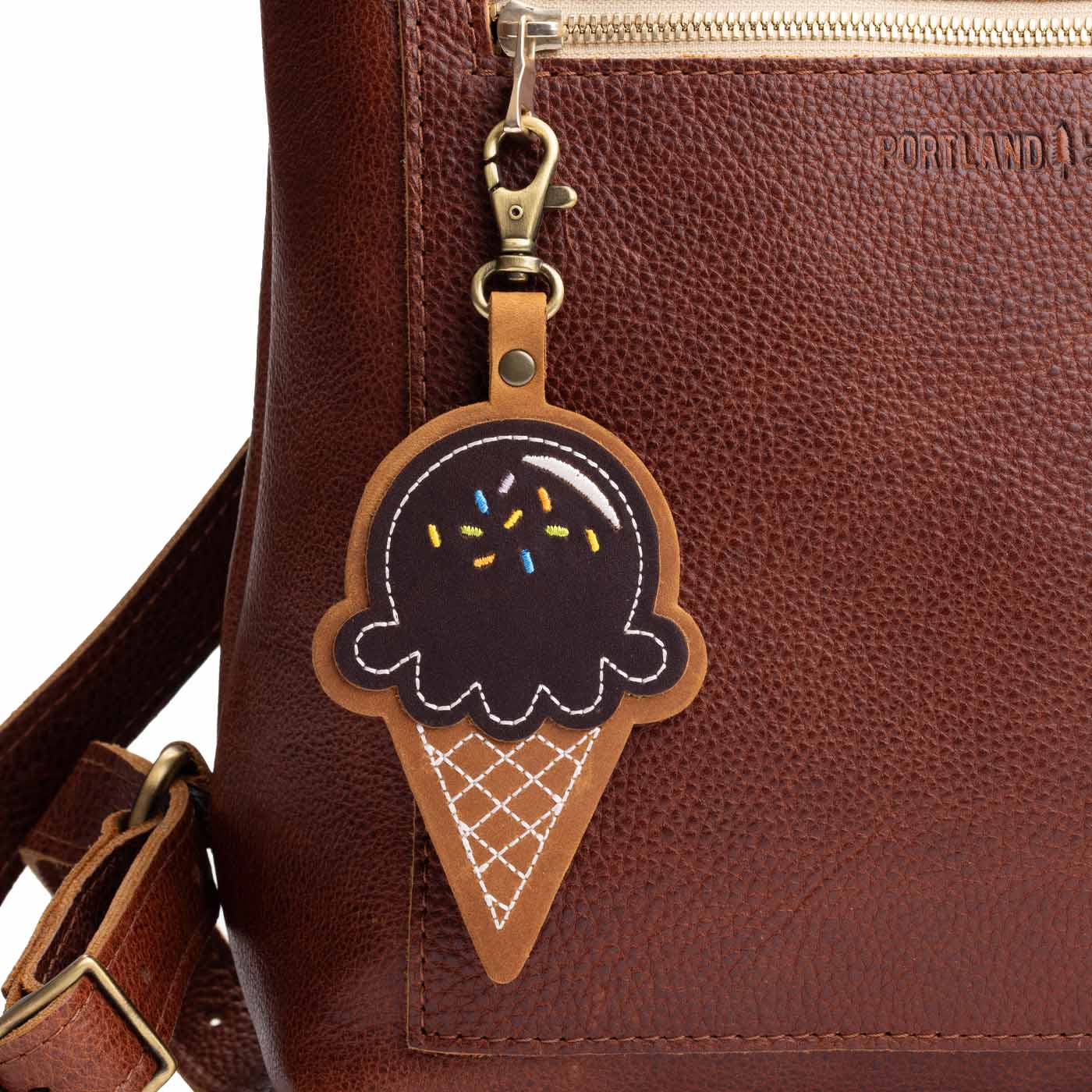 Grizzly | Ice Cream Shaped Keychain with swivel clasp