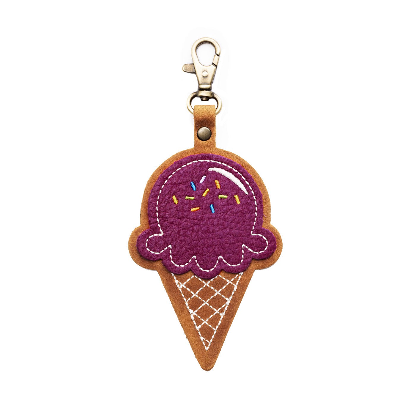 Iris | Ice Cream Shaped Keychain with swivel clasp