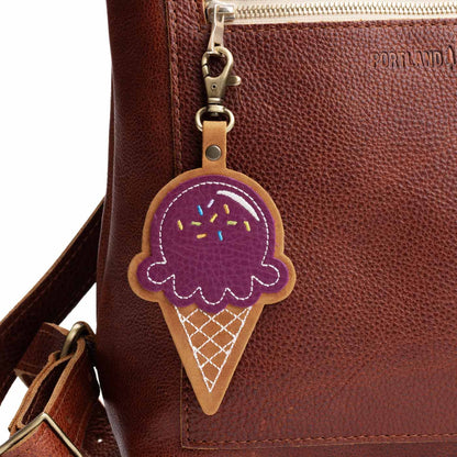 Iris | Ice Cream Shaped Keychain with swivel clasp