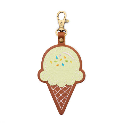 Shadow Lime | Ice Cream Shaped Keychain with swivel clasp