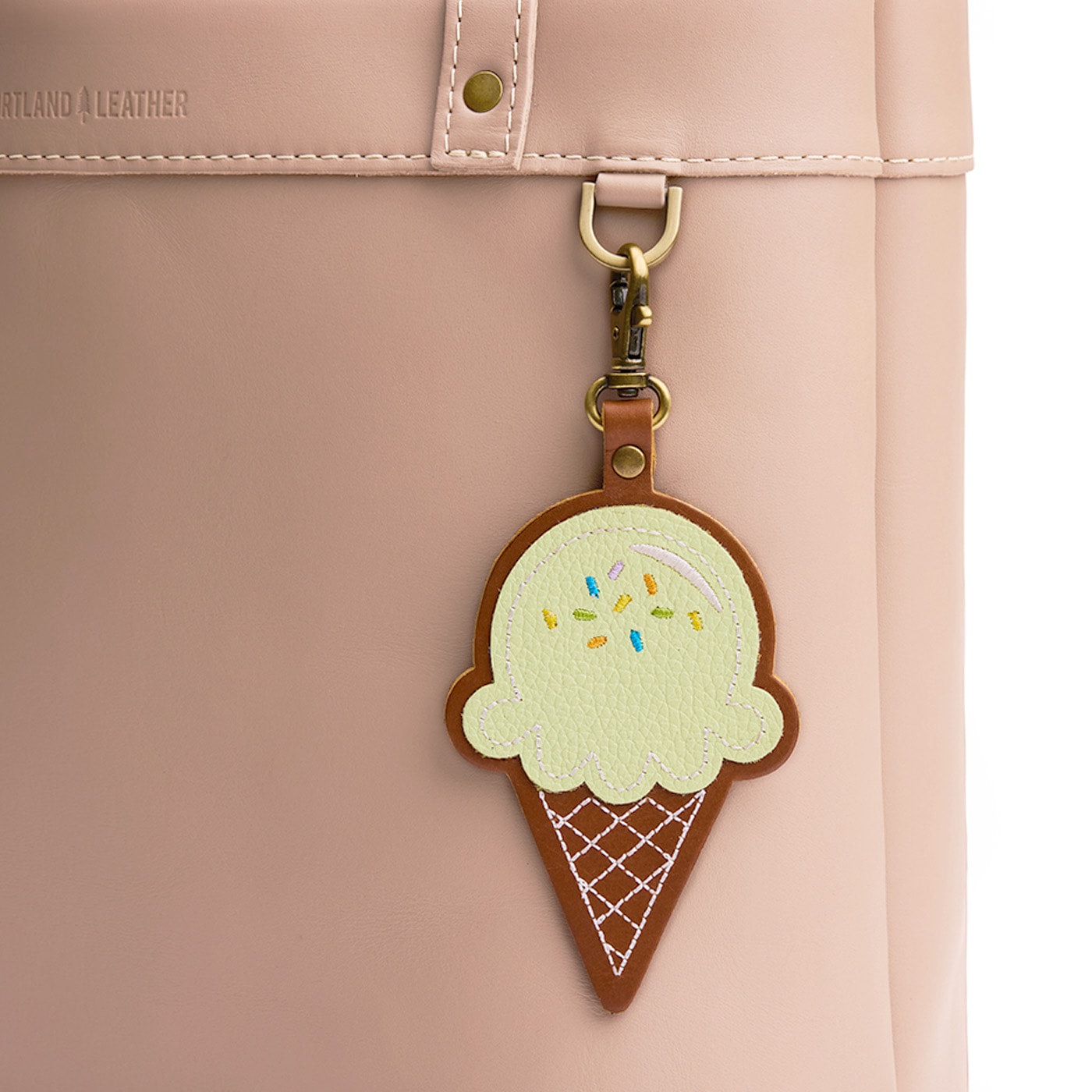 Shadow Lime | Ice Cream Shaped Keychain with swivel clasp