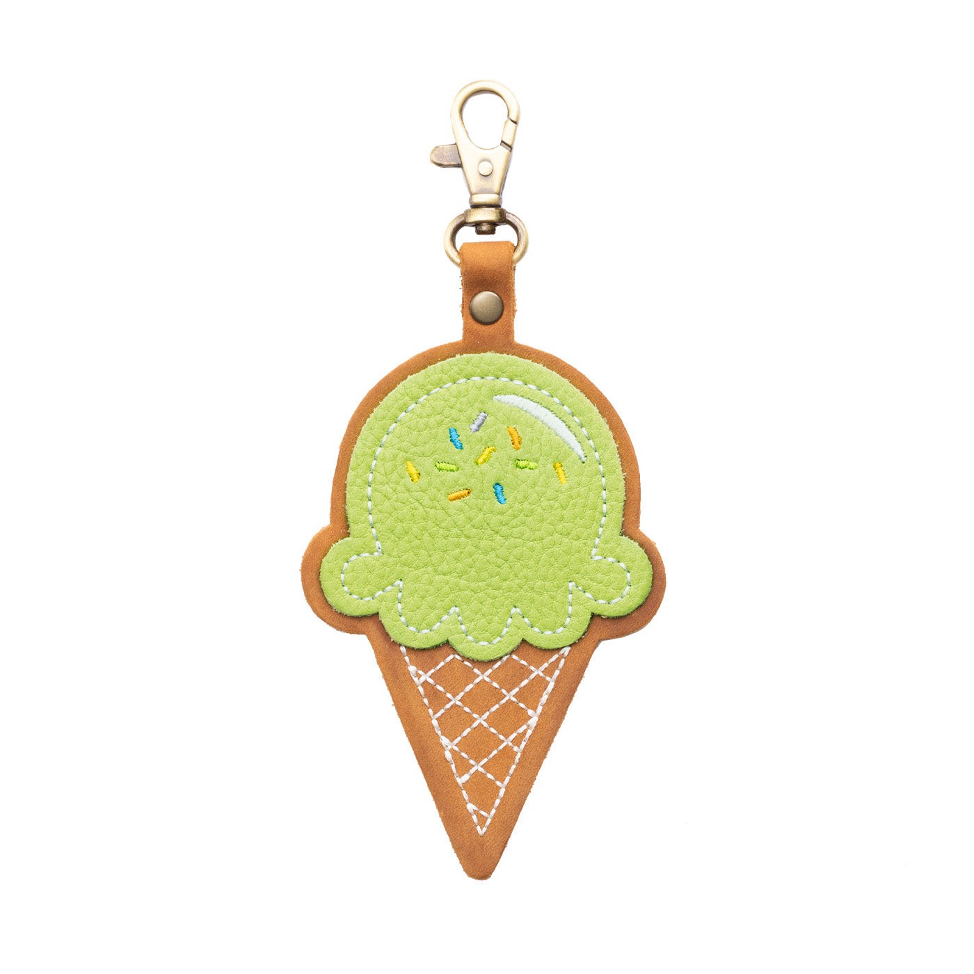 Sugar Snap | Ice Cream Shaped Keychain with swivel clasp