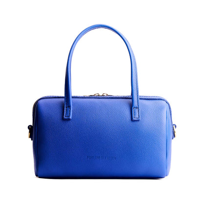 Astro Blue*Large | Mini duffle shaped handbag with crossbody strap