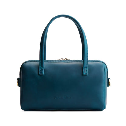 Westward Blue*Large | Mini duffle shaped handbag with crossbody strap