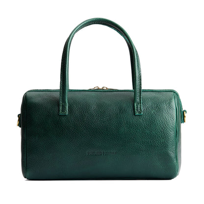 Forest Green*Oversized | Mini duffle shaped handbag with crossbody strap