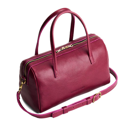 Orchid*Oversized | Mini duffle shaped handbag with crossbody strap