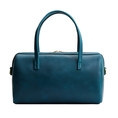 Westward Blue*Oversized | Mini duffle shaped handbag with crossbody strap