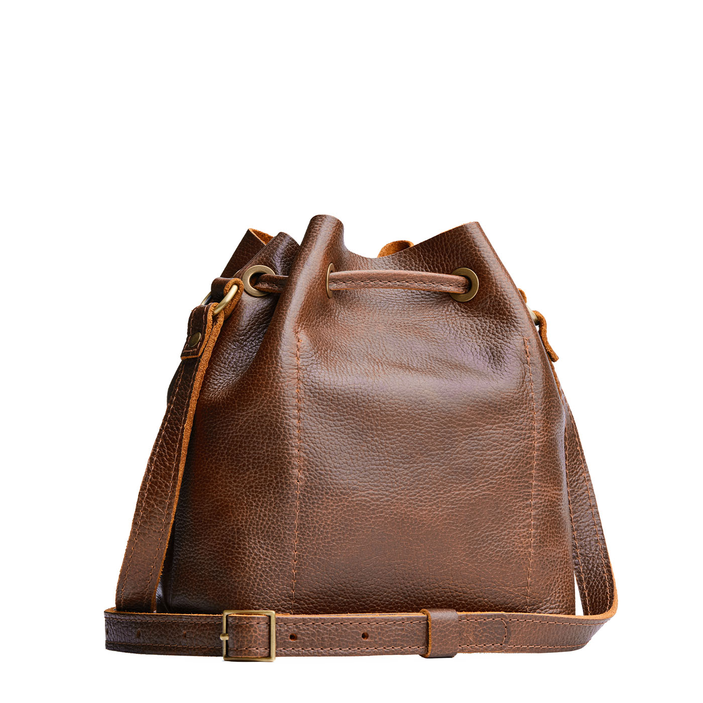 Asheville*Small | Slouchy crossbody bag with leather drawstring closure