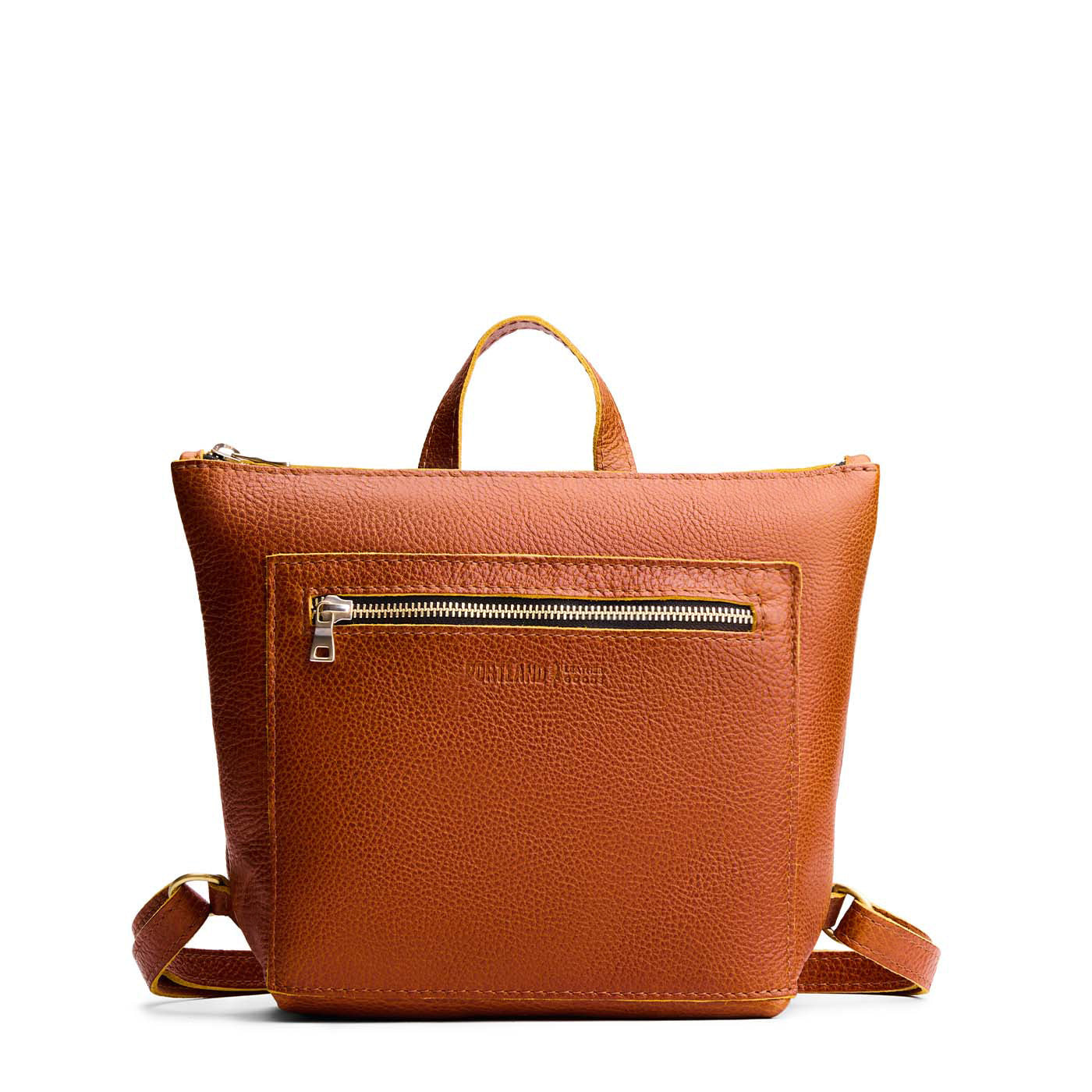 Sienna*Small | Square slim leather tote backpack